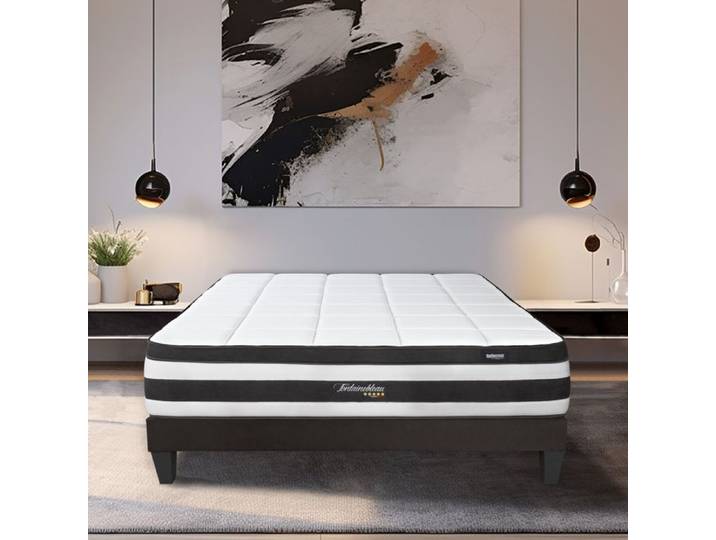 Matelas Fontainebleau - Ressorts ensachés + mémoire de forme - 25 cm - 160x200 cm