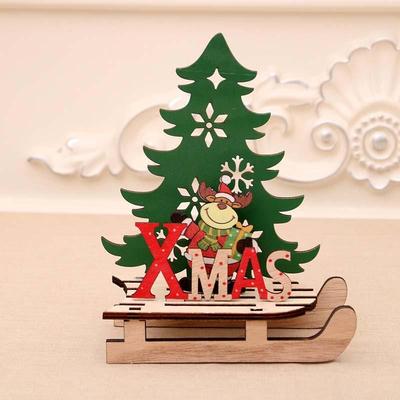 Inspired Deals DIY Wooden Christmas Sleigh Decoration With Reindeer Festive Tabletop Ornament And Gift elk