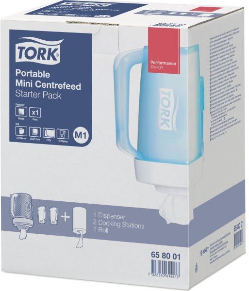 Tork M1 Startpakke Dispenser & Aftørringspapir