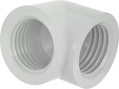 Barrow Adapter 90 Grad G1/4 Zoll IG auf G1/4 Zoll IG - weiß