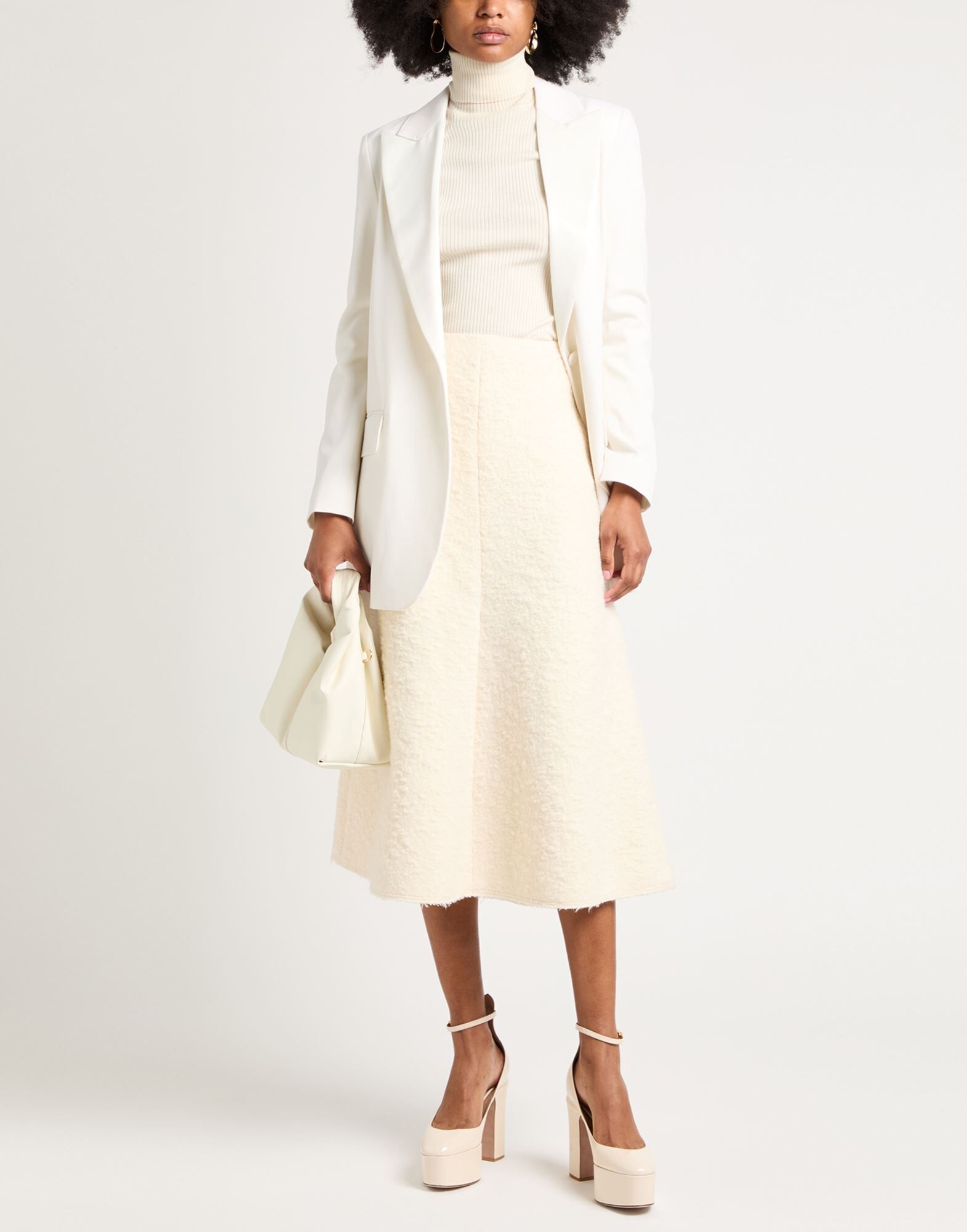 Chloé Falda midi Mujer Hueso 46 Mujer