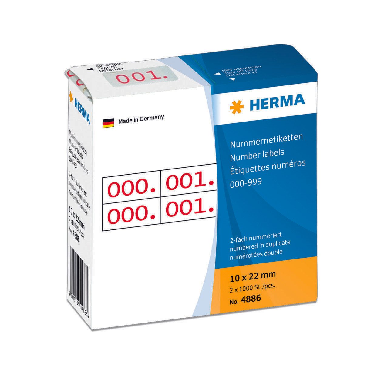 HERMA Klebenummern rot 4886