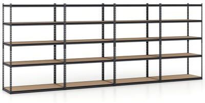 Costway 5-Tier Garage Shelving Unit 2200 LBS Heavy Duty Adjustable Utility Rack-Set of 4