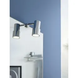 emco system 2 LED-Spiegelklemmleuchte rund, GU 10, maximal 8W/240V, chrom Energieeffizienzklasse: LE 359500101