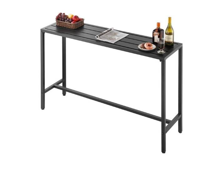 LuxusKollektion Bartisch Bartisch rechteckig 140x37.5cm Metallgestell (1-St)