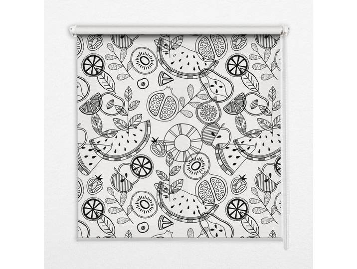 Tulup Innenrollo - Fensterrollo - Rollo - 120x140 cm - Gezogene Früchte, Grau, Kunststoff, Rechteckig, 120x140x0.5 cm, Heimtextilien, Vorhänge, Rollos
