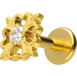 Titan Labret mit Innengewinde KLEEBLATT
