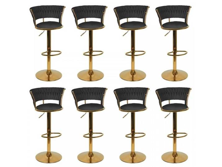 XJING Lot de 8 tabourets de bar en velours-Style nordique-Hauteur réglable-Convient pour îlot de cuisine/comptoir de bar-XJING