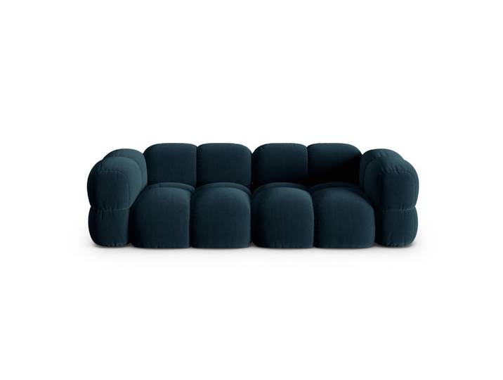 Cosmopolitan Design Sofa Loretto aus Samt petrol 4 Sitzplätze, Petrol, 100x68x250 cm, Wohnzimmer, Sofas & Couches, Sofas