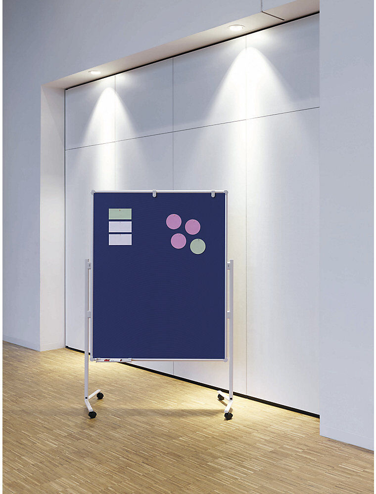 Moderationstafel MAULpro, Textil-Oberfläche, blau, BxH 1200 x 1500 mm MAUL