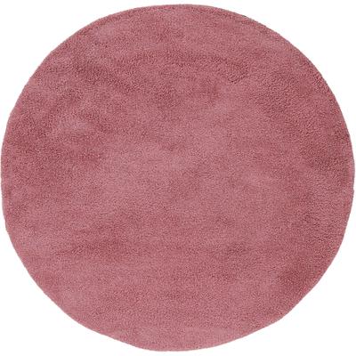 Hochflor-Teppich CARPETFINE "Silky, auch als Läufer erhältlich", rosa, H:20mm Ø:200cm, Mikropolyester, Teppiche, Shaggy, Langflor, uni, besonders weich, Handarbeit