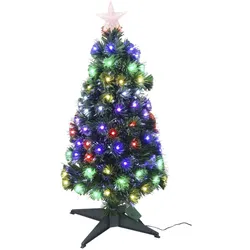 WellHome - Glasfaser-Weihnachtsbaum mit 95 RGB-LED-Lichtern und 8 Farbfunktionen H.90cm