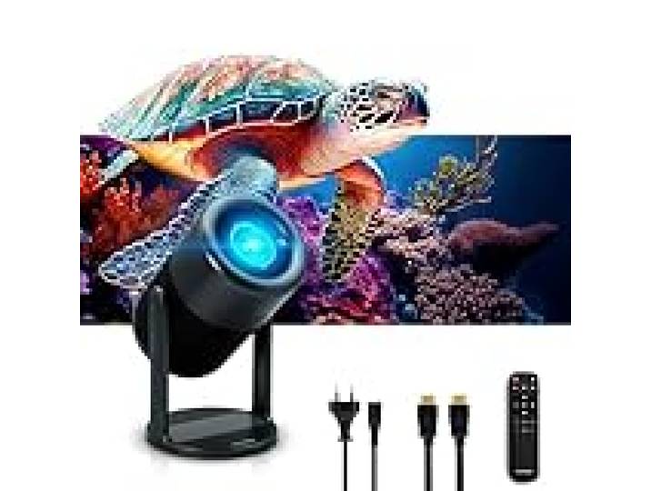 METRONIC Vidéoprojecteur Portable WiFi Bluetooth – Projecteur Full HD Compatible avec Haut-Parleur Intégré, Correction Automatique, Écran 60 Inclus, Idéal Films, Jeux Vidéo et Présentations