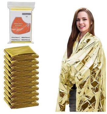 Uplift Essentials Aluminum Foil Emergency Life Blanket gold 63.0 X 82.7 In