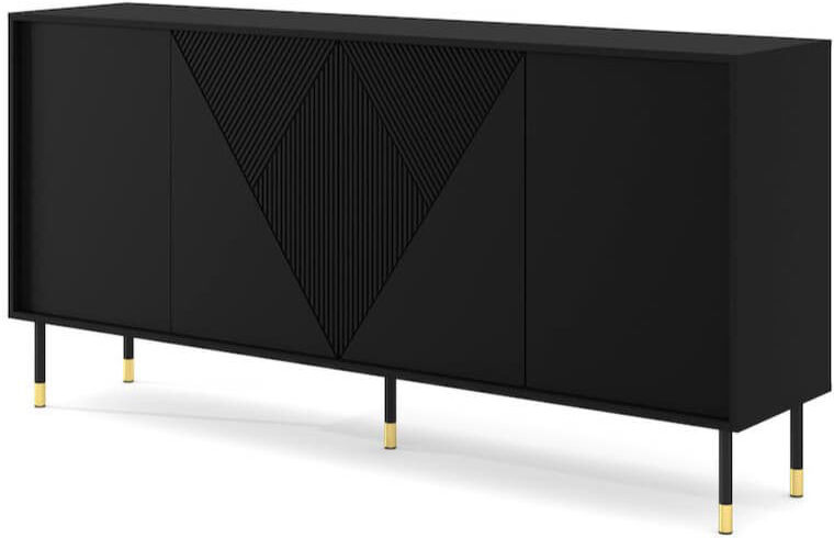 Latitude Run Contemporary Biancha Sideboard 180cm - Refined Storage, Light Appeal Black 89cm H X 180cm W X 40cm D