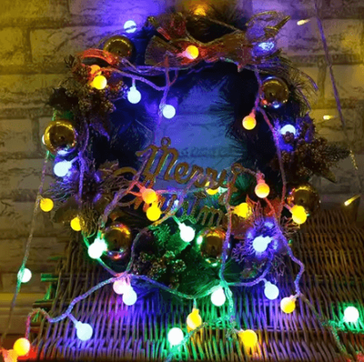 Inspire Curations 33 Feet 80 LED Battery Operated Globe String Lights multicolor 3m 20leds