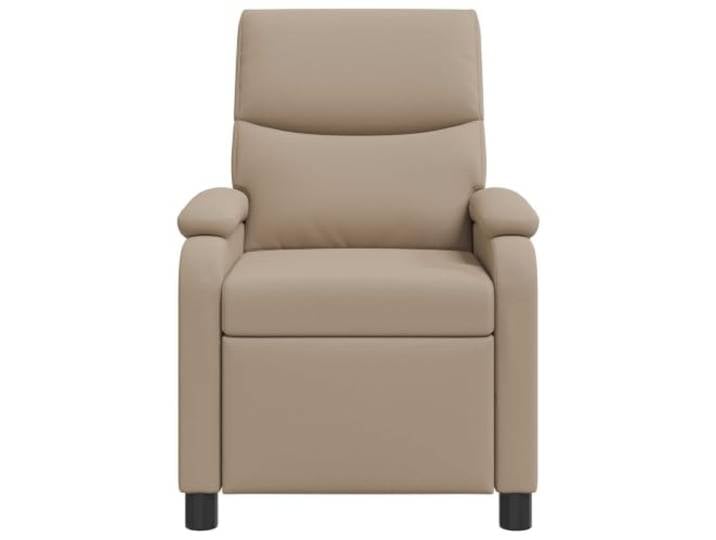 Sessel Recliner Cappuccino PU Leder verstellbar 115-160 Verstellbarer Winkel, PU-Leder, Metall-Holzrahmen, Schaumstoff und Faser für Wohnzimmer und Büro