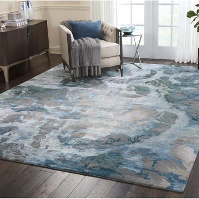 Nourison Hand-tufted Prismatic Abstract Contemporary Blue Grey Area Rug