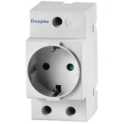 DOEPKE Steckdose Reiheneinbaugerät 250V/AC 16A 2,5TE RDS 6 Einbausteckdose 65,5mm IP20