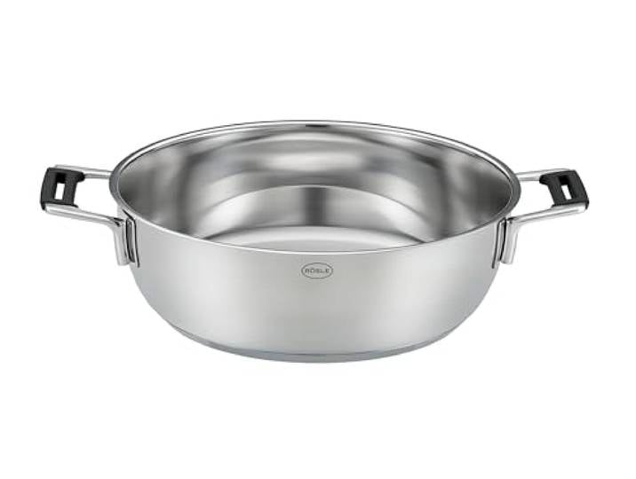 RÖSLE SILENCE PRO Servierpfanne Ø 28 cm, Edelstahl 18/10 unbeschichtet