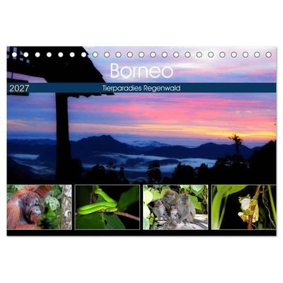 Borneo - Tierparadies Regenwald (Tischkalender 2027 DIN A5 quer), CALVENDO Monatskalender