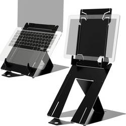 R-GO Tools Riser Duo Notebook-Ständer höhenverstellbar RGORIDUOBL