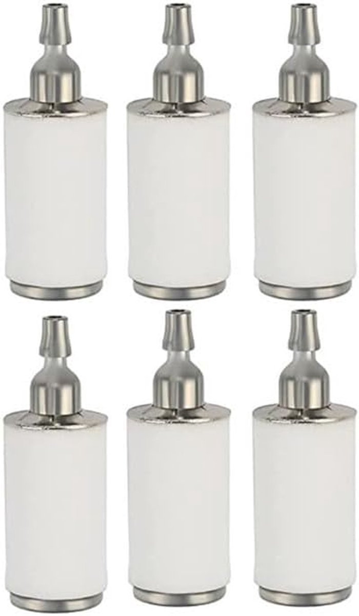 6 stuks brandstoffilters voor benzinekettingzaag en trimmer, wit