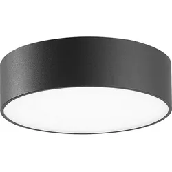 CMD Creative Metalldesign Outdoor LED Wand- und Deckenleuchte, IP65, rund, Aluminium anthrazit / Makrolon, Ø 25cm, 10W 3000K 996lm CMD-9026