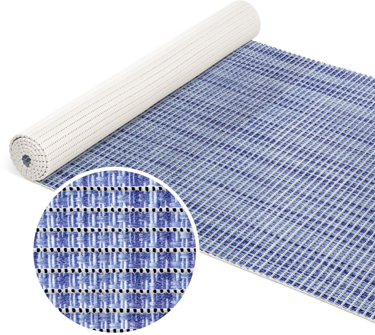 ANRO Badmat Blauw 65x120 cm - Antislip - Sneldrogend