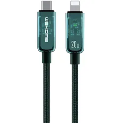 WEKOME WDC-181 Vanguard Series - Anschluss- Kabel USB-C k Lightning Super Fast Charging PD 20W 1 m (grün)