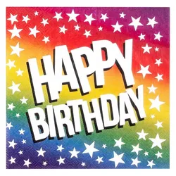 Boland, Servietten, 20 Papierservietten Happy Birthday 33 x 33 cm (20 Stk., 33 x 33 cm)