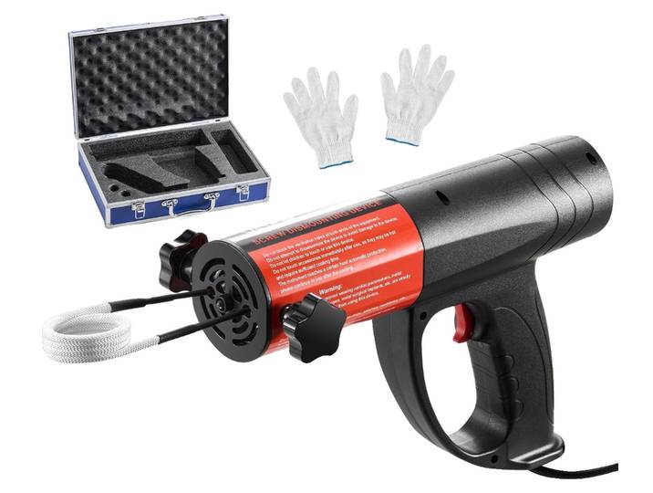 VEVOR Chauffage par induction pour enlever les vis\, 1500 W\, kit de chauffage par induction magnétique\, appareil de chauffage pour enlever les vis rouillées\, outils de réparation pour garage automobile avec 8 bobines