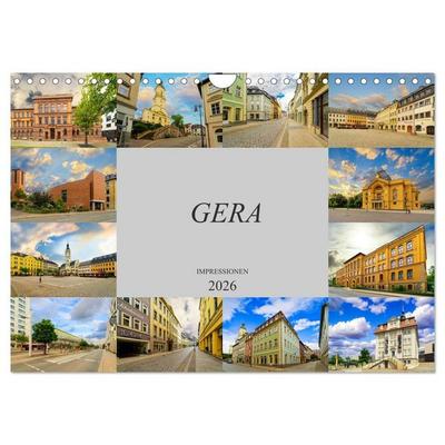 Gera Impressionen (Wandkalender 2026 DIN A4 quer), CALVENDO Monatskalender