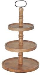 IH Casa Decor 3 Tier Wooden Round Stand