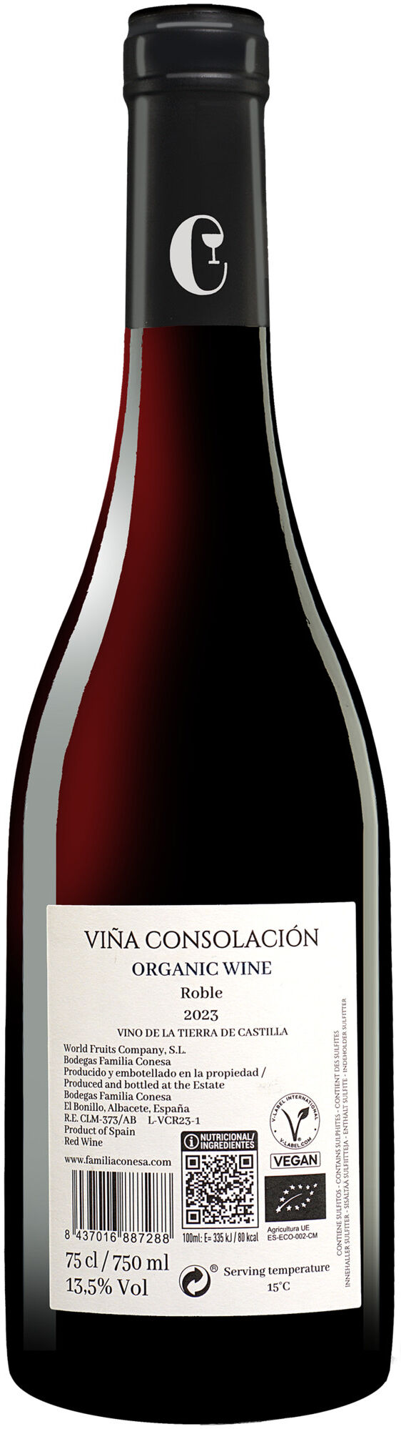 Familia Conesa Viña Consolación Tempranillo Roble 2023 13.5% Vol. Rotwein Trocken aus Spanien