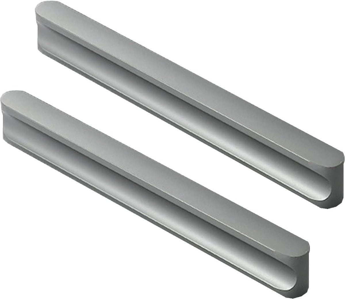 Set van 2 grijze aluminium keuken handgrepen voor het vernieuwen van meubels