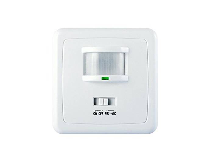 Maclean MCE18 Infrarood Bewegingssensor PIR 160° Bewegingsmelder Geluids- & Bewegingsgeactiveerd Automatische Verlichtingsregeling Instelbare Verlichtingstijd & Lichtgevoeligheid