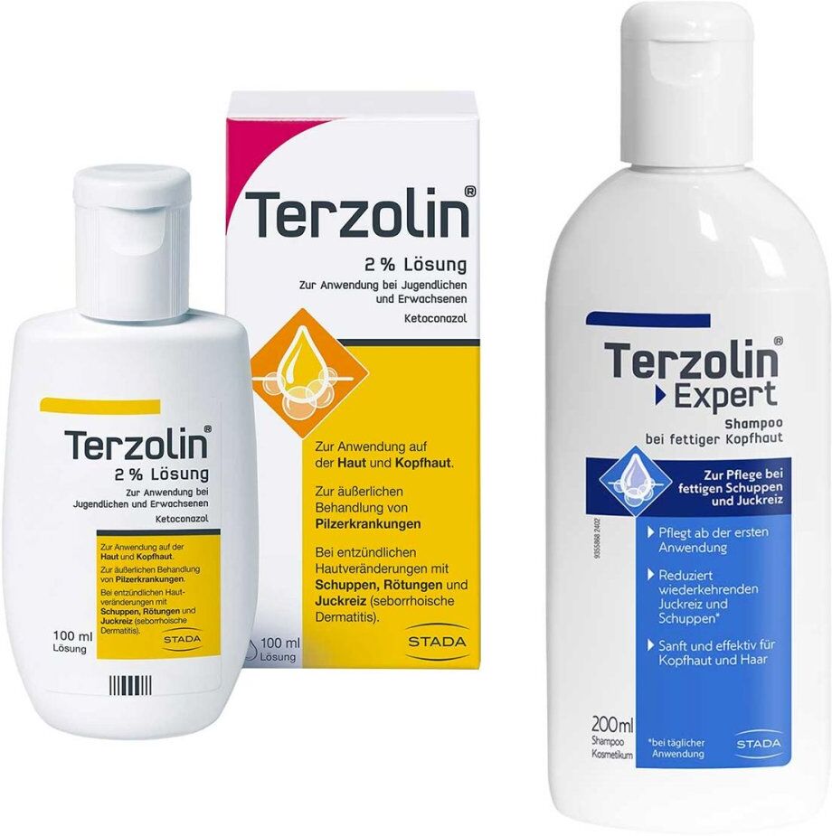 Terzolin Lösung 2% + Expert Shampoo bei fettiger Kopfhaut 1Set