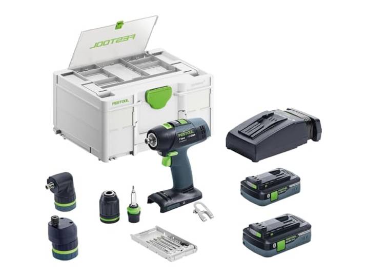 Festool Taladro atornillador a batería T 18+3 HPC 4,0 I-Set