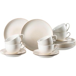Ritzenhoff&Breker Kaffeeservice Cara, für 6 Personen, beige, rund, 18-teilig