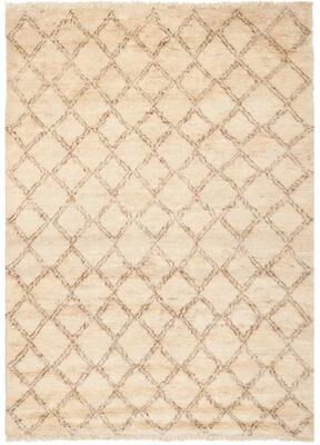 SAFAVIEH Couture Handmade Moroccan Modern & Contemporary Geometric - Ivory Viscose Rug - 6' x 9'