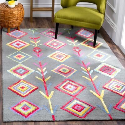 SAFAVIEH Handmade Bellagio Icy Modern Moroccan Wool Rug