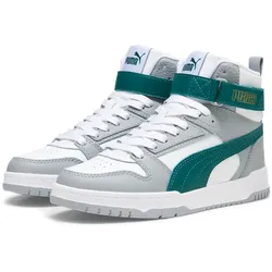 PUMA RBD Game Mid-Top Sneaker Kinder 07 - PUMA white/malachite/cool mid gray/gold 38