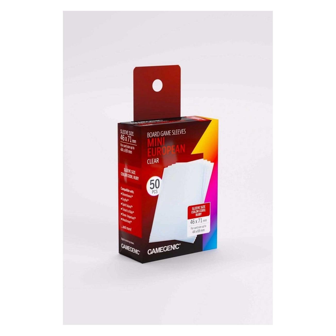 Gamegenic : Board Game Sleeves - Mini European (46x71 mm) - Clear - 50 sztuk (4251715419809-4251715419809)