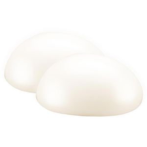 Goobay Wegeleuchte 80205, Kunststoff, weiß, Kugelleuchte, LED, IP44, Dämmerungssensor, Breite 24cm, 2 Stk.