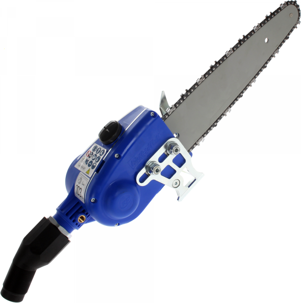 Pneumatische Astkettensäge Paterlini Jack 10 Zoll -  Kettenteilung 1/4  - Carving-Schwert - für den Baumschnitt - Anschluss an Verlängerungsstange