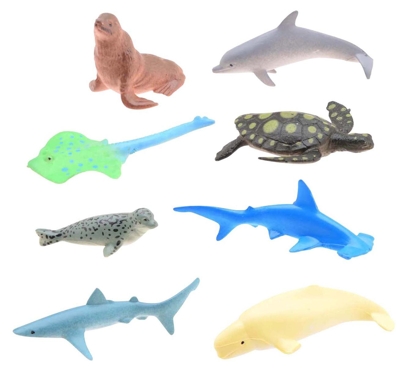 Johntoy Dierenwereld Set met zeedieren, 8-delig