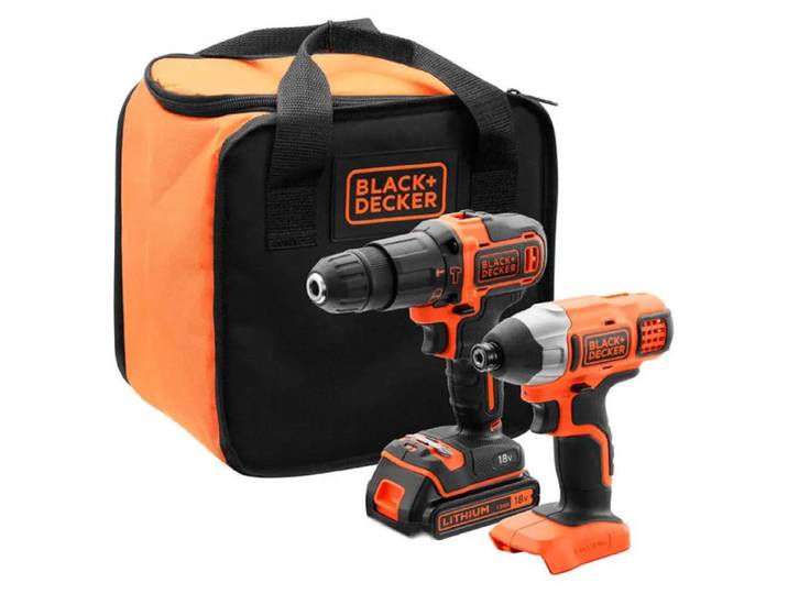 Black+Decker Set 18V Screwdriver + 1X1.5Ah Screwdriver + Bag