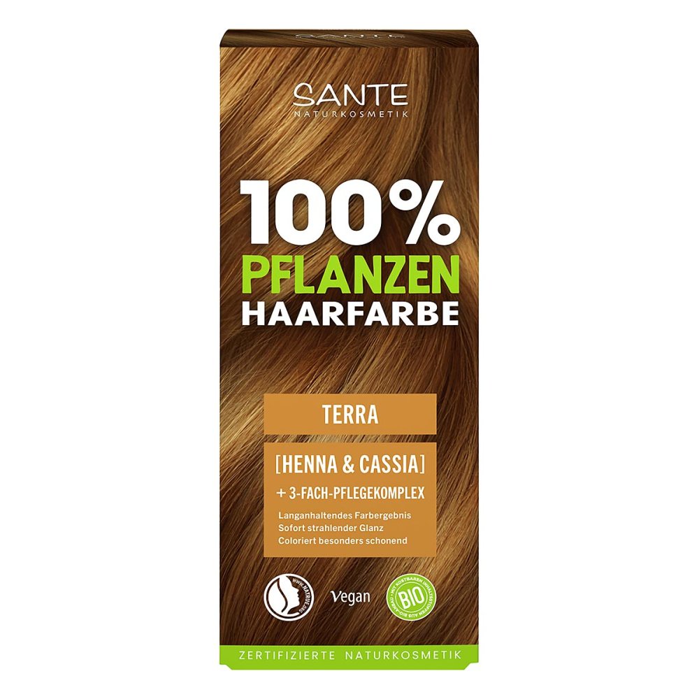 LOGOCOS Naturkosmetik GmbH & Co. KG Pflanzenhaarfarbe mit 3-fach Pflegekomplex terra 04 08107934