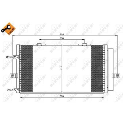 NRF Kondensator, Klimaanlage EASY FIT 35659 für ROVER